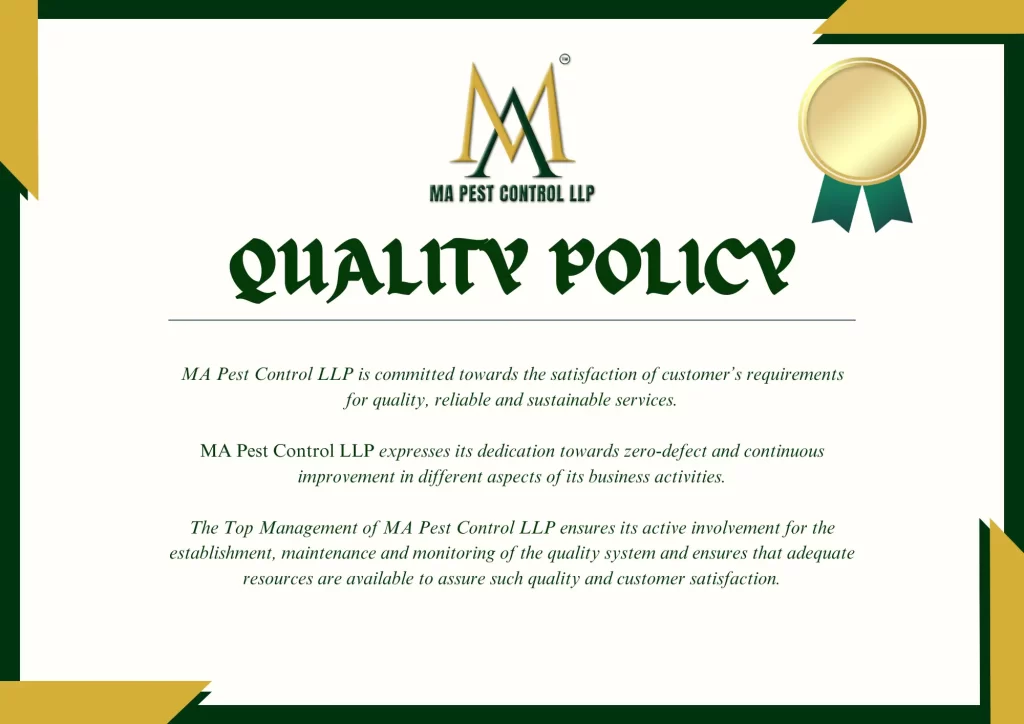 Ma Pest Control Llp Quality Policy